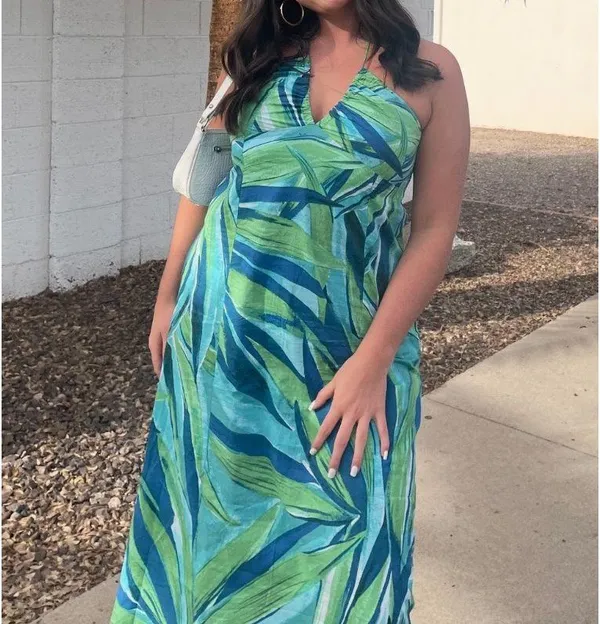 Cotton Halterneck Dress - Image 2