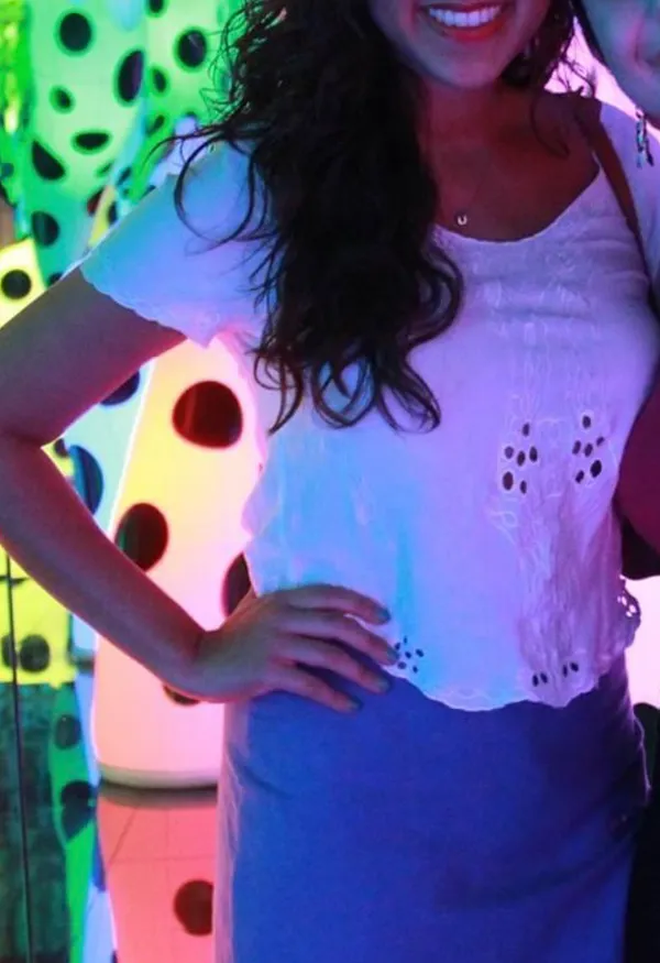 Kimchi Blue White Crop Top - Image 2