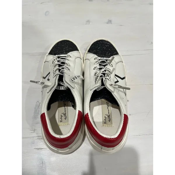Vintage Havana White Star Glitter Sneakers Red Accent Lace Up Shoes‎ - Image 2