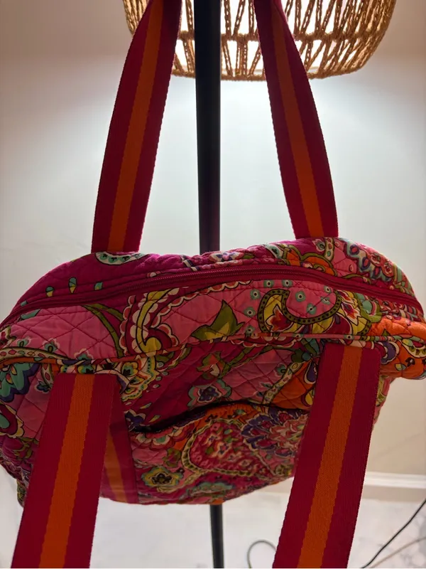 Vera Bradley Quilted Floral Weekender Bag in Magenta Pink - Image 6