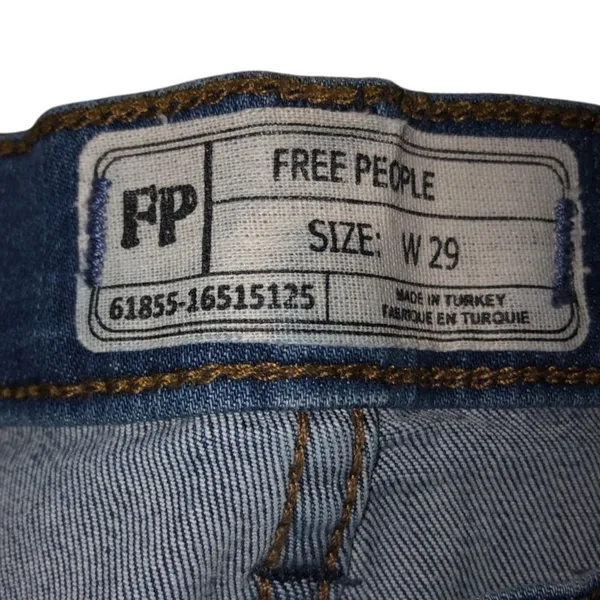 Free people high waisted denim raw hem jeans size 29 - Image 8