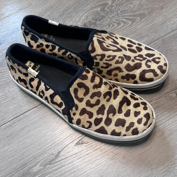 Keds x Kate Spade Leopard Calf Hair Triple Decker‎ Slip On Sneakers Size 6.5 - Image 6