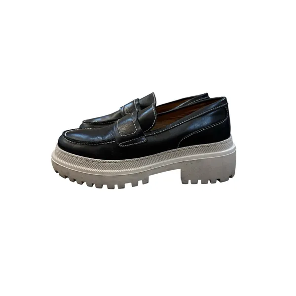 Shoe The Bear IONA CHUNKY LEATHER LOAFERS Size 8.5 Lug Sole - Image 11