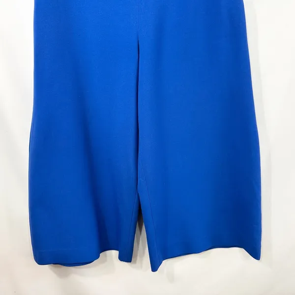 Artelier Nicole Miller Sz 6 Gaucho Pants Royal Blue Wide Culottes High Rise 1518 - Image 4