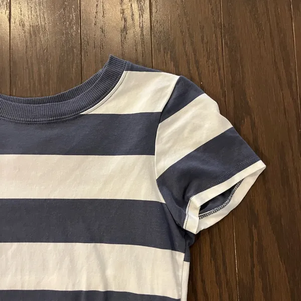 Heart Hips Navy and White Striped Short Sleeve Tee - Image 2