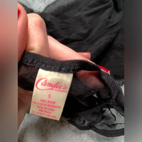 Candie’s Black mesh Chemise dress small y2K - Image 8