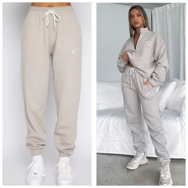White Fox About That Time Sweatpants Size Medium Jogger Loungewear - Image 2