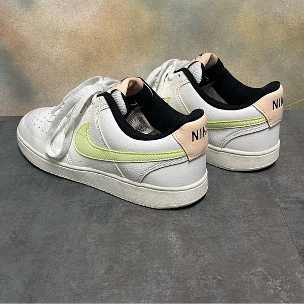Nike Court Vision White/Green Women's Leather Tennis Shoes Size 9 - Image 9