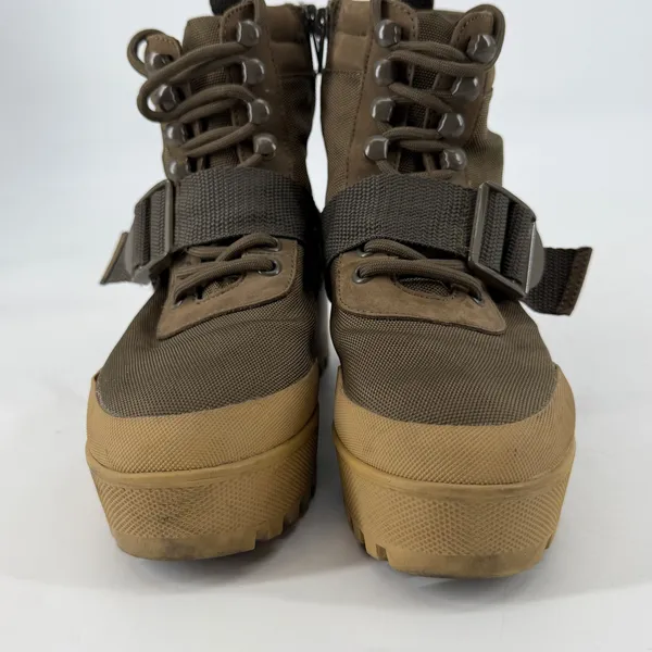 Steve Madden Grady Olive Green Combat Boots Platform Utility Buckle 6M - Image 2