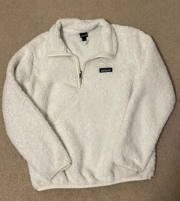 Patagonia White Fleece Quarter Zip - Image 2