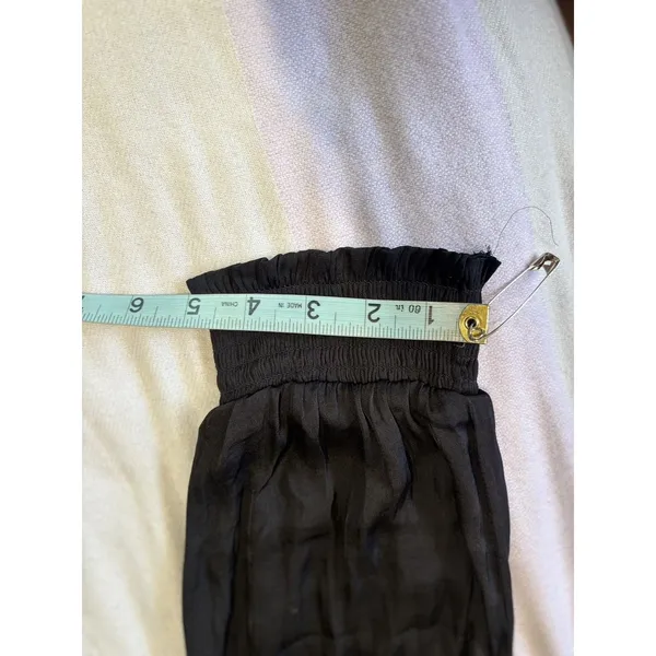 Naked‎ Zebra Black Jogger Style Smocked Body Jumpsuit Size L Adj Ties - Image 6