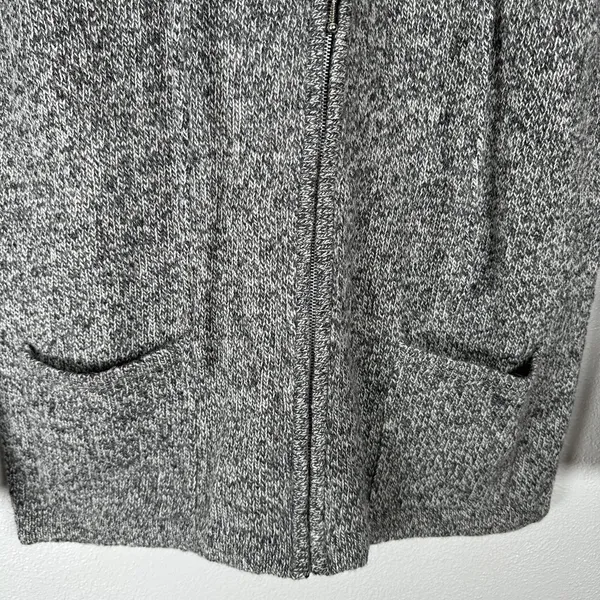 Bridgewater Classics 100% Shetland Wool Full Zip Hoodie Sweater Size Medium Gray - Image 3