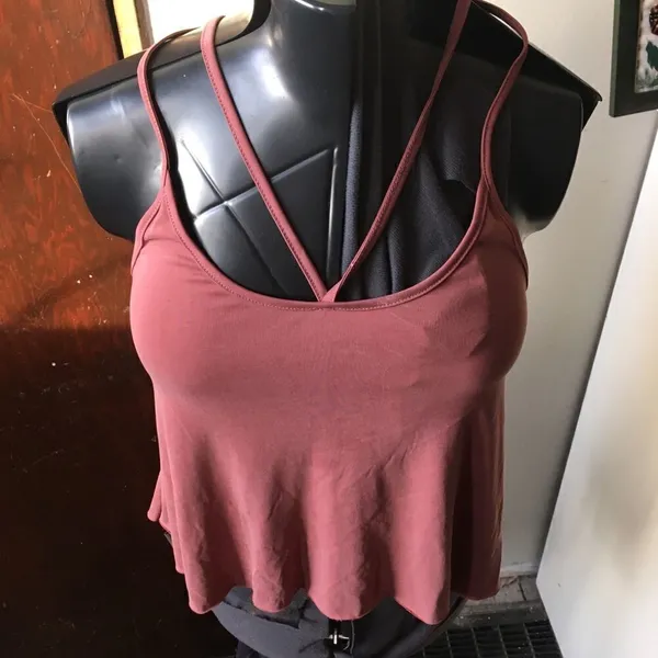 Lulus strappy rose sleeveless crop S top - Image 2
