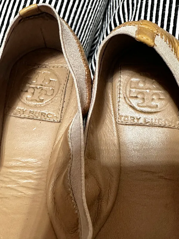 Tory Burch Nude patent leather Caroline ballet flat - Image 5