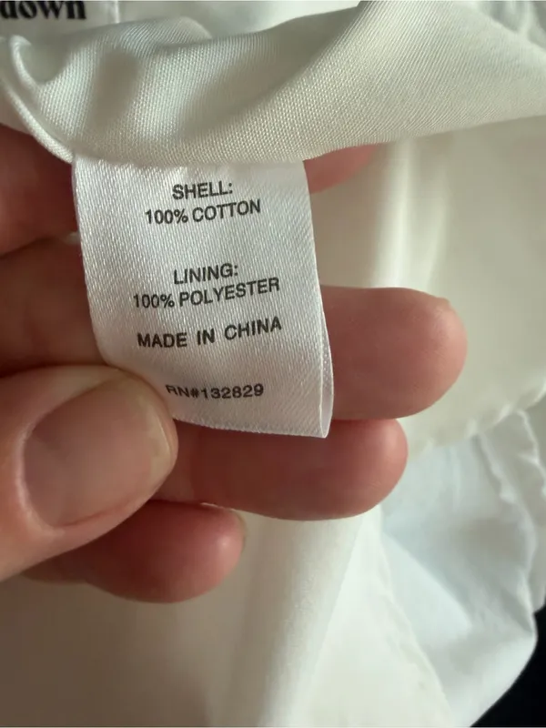 superdown x Revolve Leia Off Shoulder White V Neck Cotton Mini Dress XS - Image 7