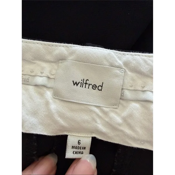Wilfred Aritzia Black Pleated Trousers Pants Size 6 High Rise - Image 5