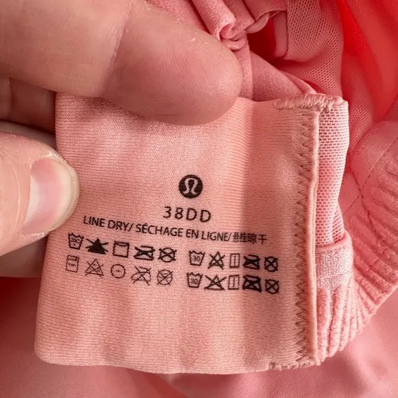 Lululemon AirSupport Bra Pink High Support Running‎ Sports Bra 38DD - Image 4