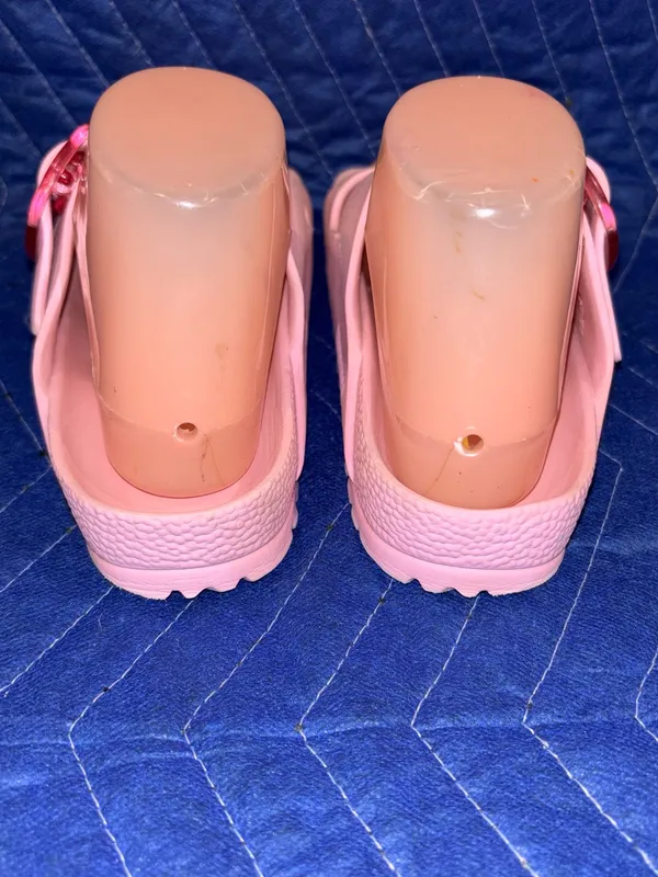 Birkenstock Arizona Eva Big Pink Translucent Buckles 2 Strap Sandals 7 - Image 4
