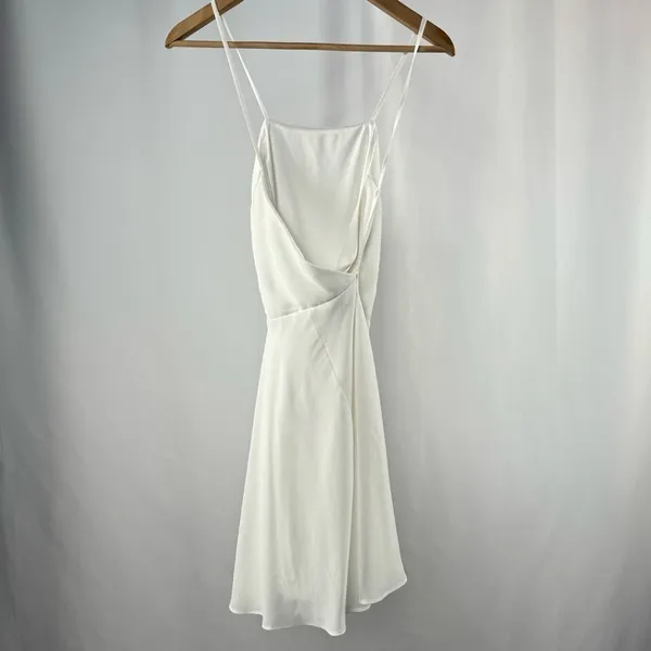 Lulus Letter of Love Backless‎ Skater Dress in White Size Medium - Image 8