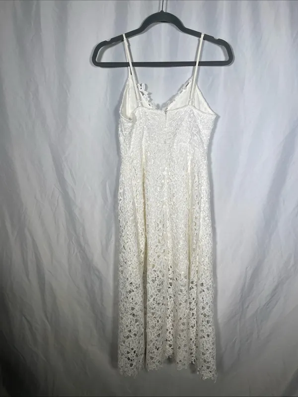 Astr The Label Womens White Lace Midi Dress Small - Image 4