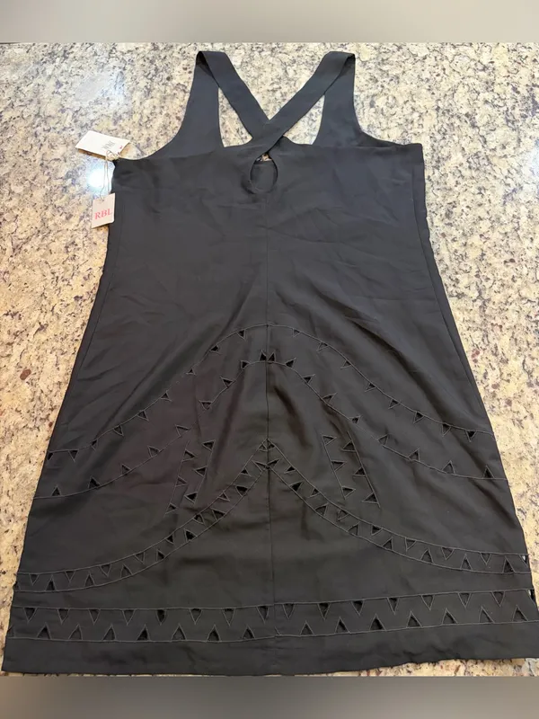 Women’s Black Mini Dress with Cutout Detail - Image 5