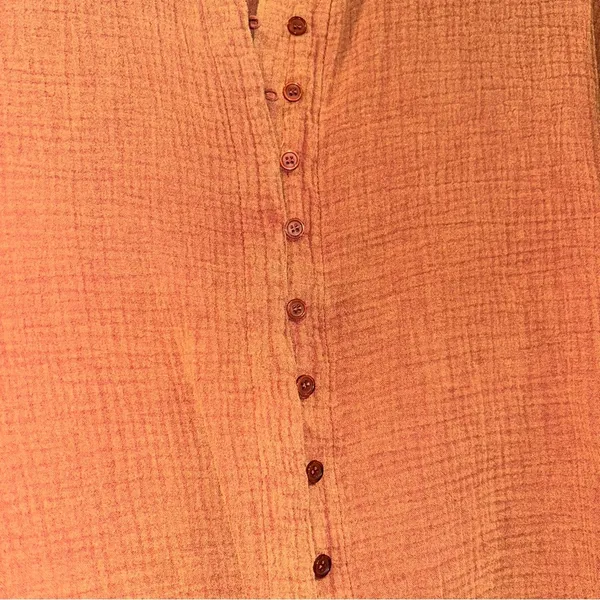 White Birch Rust Button Down Top Women’s Medium - Image 3