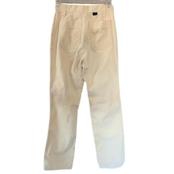 Stuffed Jeans Pale Yellow Corduroy Straight Leg Pants Size 9 Vintage (modern XS) - Image 5