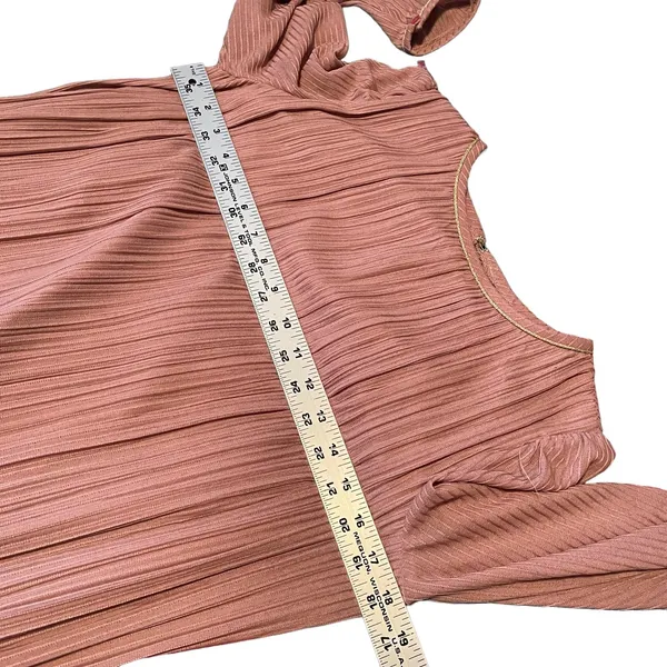 Kingvin Vintage 7 Polyester Accordion Dress Formal High Neck Shift‎ S - Image 7