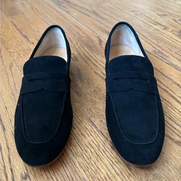 Quince Black Suede Penny Loafers - Image 5