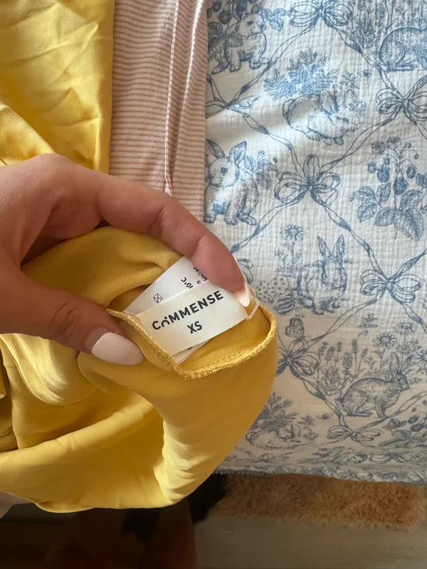commense yellow long slit dress - Image 5