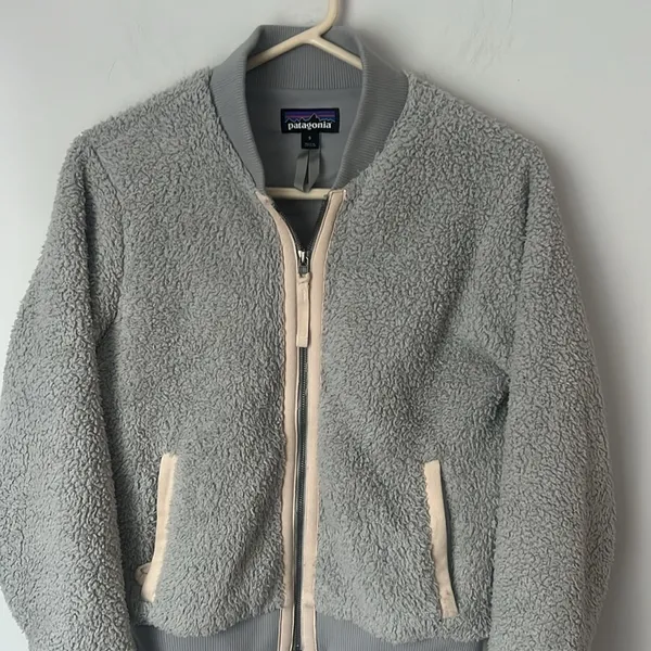 Patagonia Los Gatos Bomber Jacket Women‎ Small Gray Pockets Zip Pockets 🦋 - Image 2