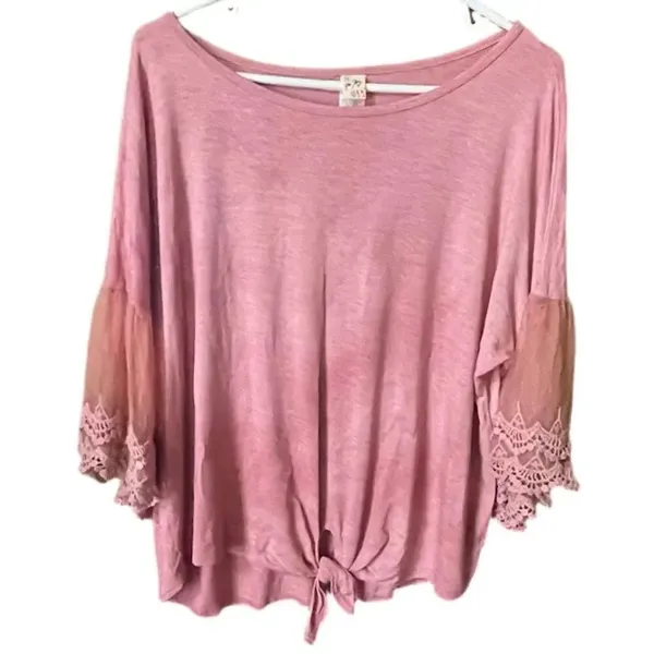 7th Ray size XL boho USA made lace bell sleeves. - Image 2