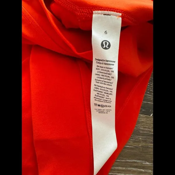Lululemon Align With Pockets High Rise 28” Solar Orange Size 6 NWT - Image 3