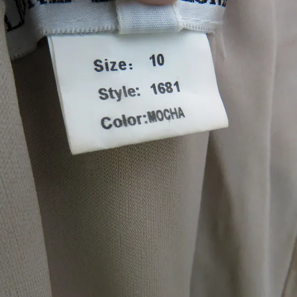 Allure Bridesmaids Mocha Long V-Neck Bridesmaid Gown Formal Dress Size 10 - Image 6