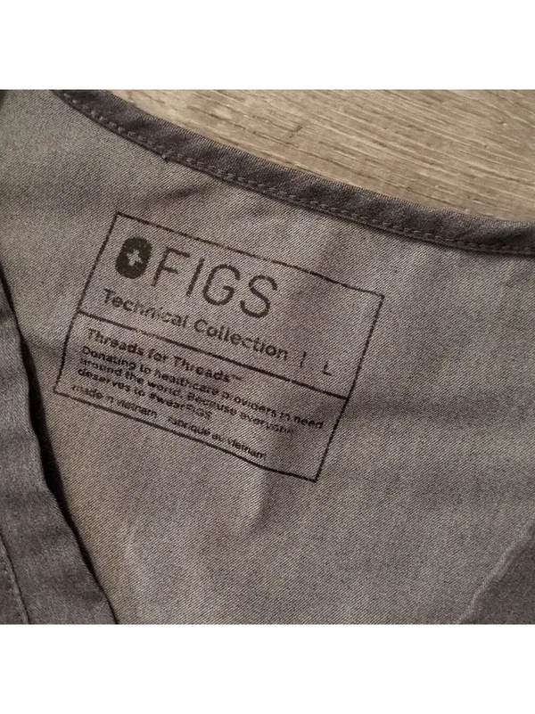 Figs Gray Scrub Top Size Large - Image 3