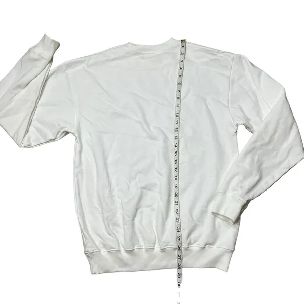Sporty & Rich Crew Neck White Sweatshirt Oversized Street Wear - Image 4