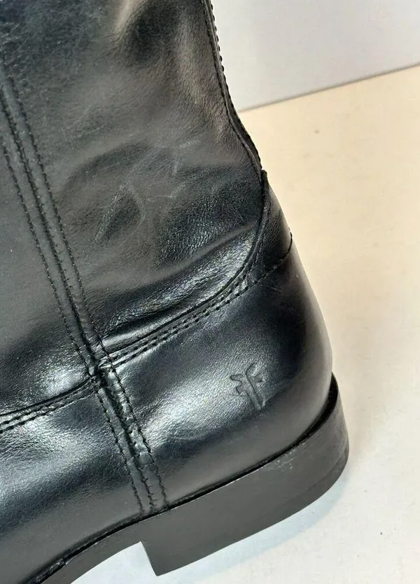 Frye Women's Melissa 3470412 Size 6B Black Riding Boots Leather Inside Zip NWOB - Image 5