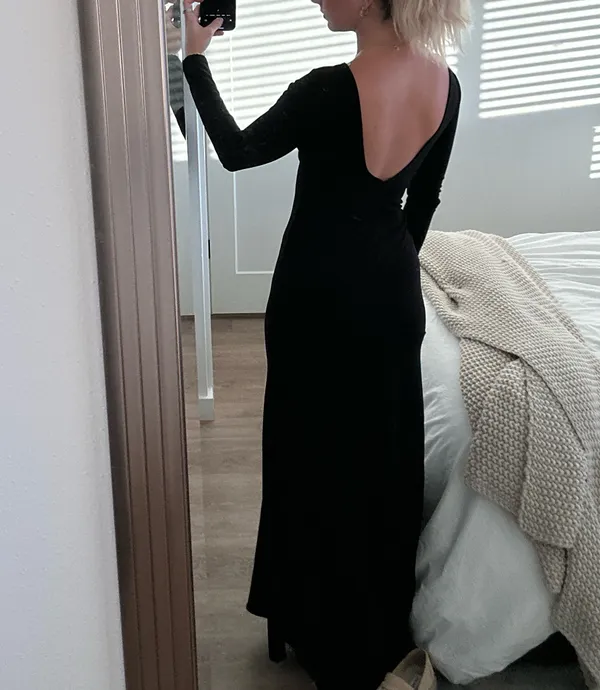 Lulus Black Long Sleeve Dress - Image 2