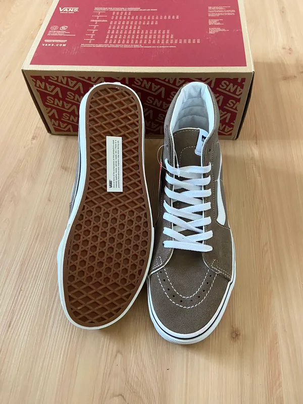 SK8-Hi Theory Walnut Suede Canvas Women 9.5 US Mens 8.0 US - Image 8