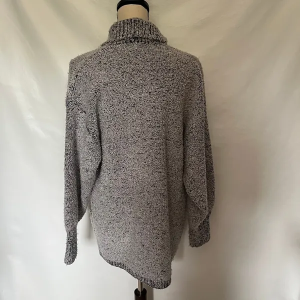 Vtg Y2K Side Effects Marled Cardigan Womens Sweater Sz M Chunky Knit Grandpa - Image 7