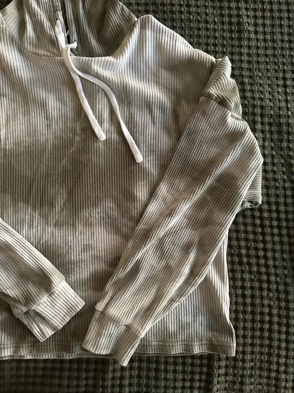 Lightweight Tye Dye Long Sleeve Hoodie Gray - Image 4