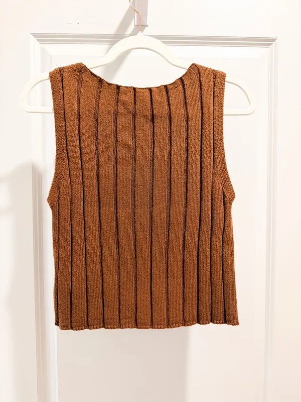 These Three Boutique Brown knit tank - Image 2