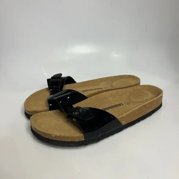 Cushionare Luca vegan patent leather slip on sandals cork Footbed Women's 11‎ - Image 3