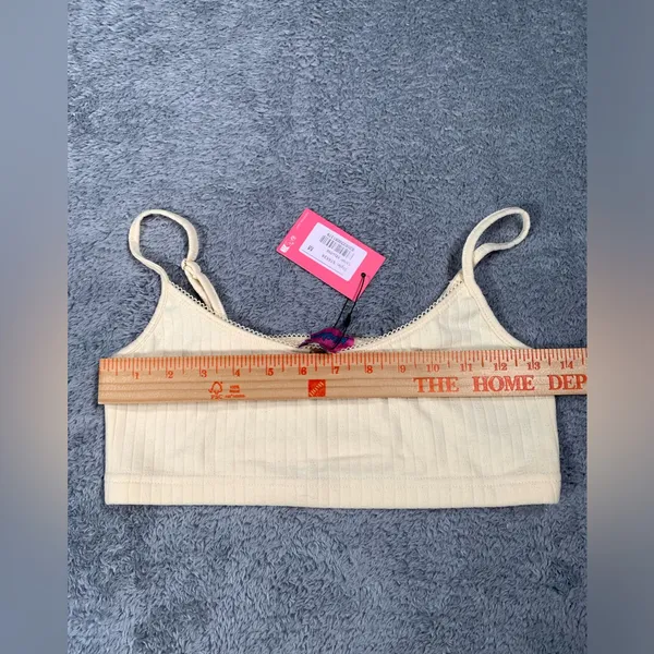 NWT Edikted Yellow Ribbed Bralette medium - Image 5