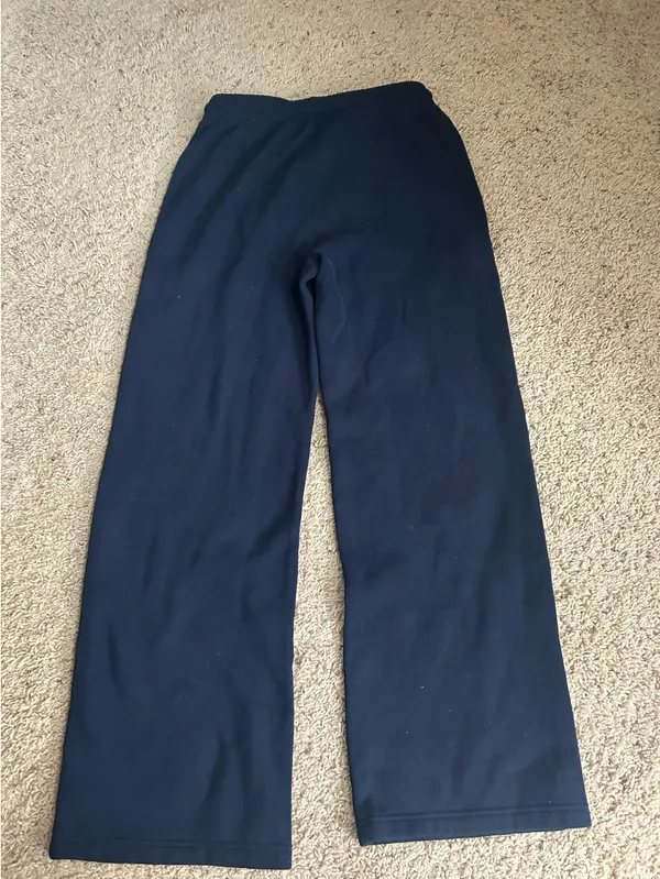 Aritzia Cozy Sweatfleece Boyfriend Wide Sweatpants navy - Image 5