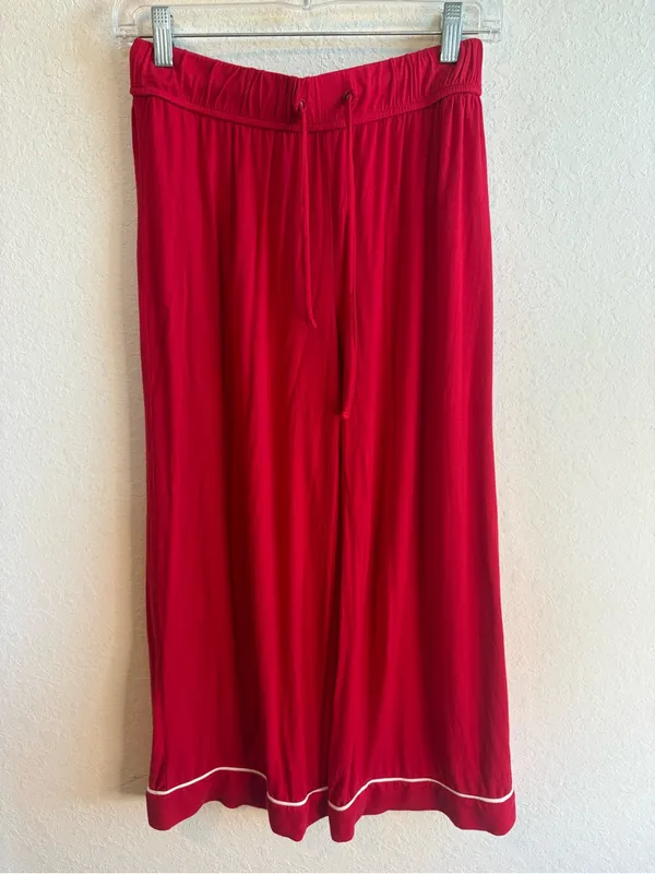 Vineyard Vines Red Long-Sleeve Pajama Set with White Piping XXS - Image 2