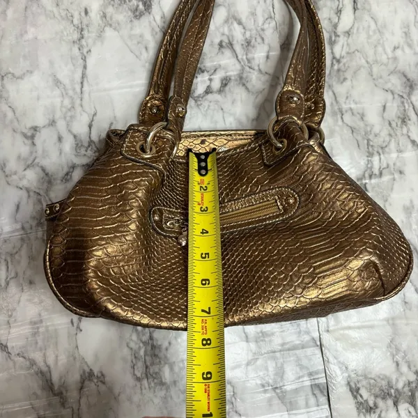 Vintage Chunky Y2K Shoulder Bag Gold by Kathy Van Zeeland 90s Gems - Image 7