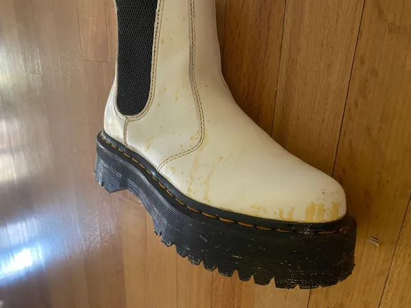 Dr. Martens White Platform Chelsea Boots - Image 4