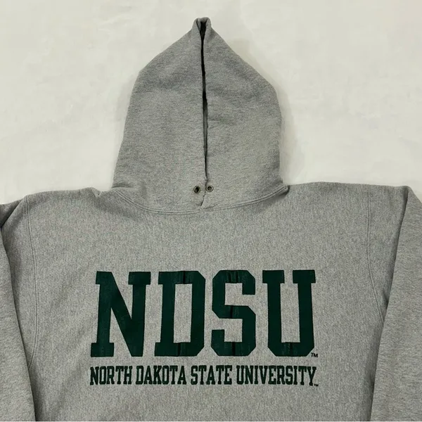 NDSU North Dakota State Champion Life Reverse Weave Gray Hoodie Sweatshirt Men L - Image 2