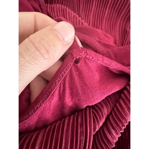 Anthropologie Maeve Burgundy Purple-Pink Ribbed Sonata Wide-leg Jumpsuit 6 - Image 10